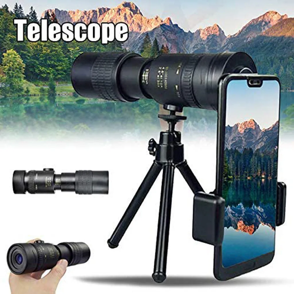 Монокулярный телескоп 4K 10 300x40 мм портативный водонепроницаемый