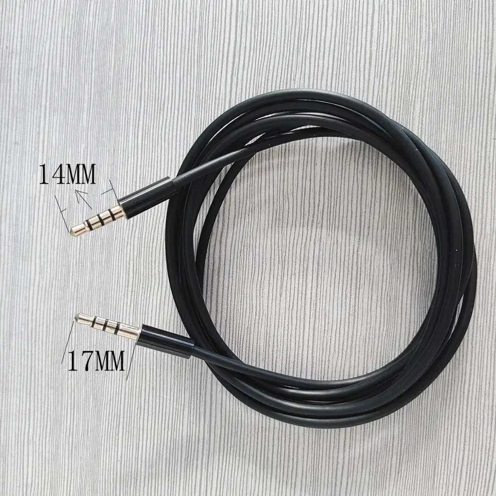 1.5m 5ft 3.5mm Jack Audio Cable Male To Car Aux 4Poles 14mm to 17mm long tip | Электроника