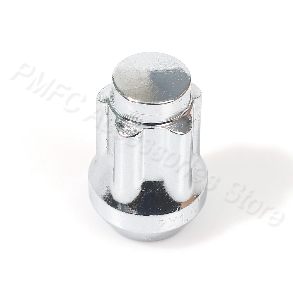 PMFC 4 Pcs 12x1.5mm Alloy Locking Wheel Nuts 60 degree Tapered Security Bolts With Key Anti Theft Racing Car Replacement Parts | Автомобили