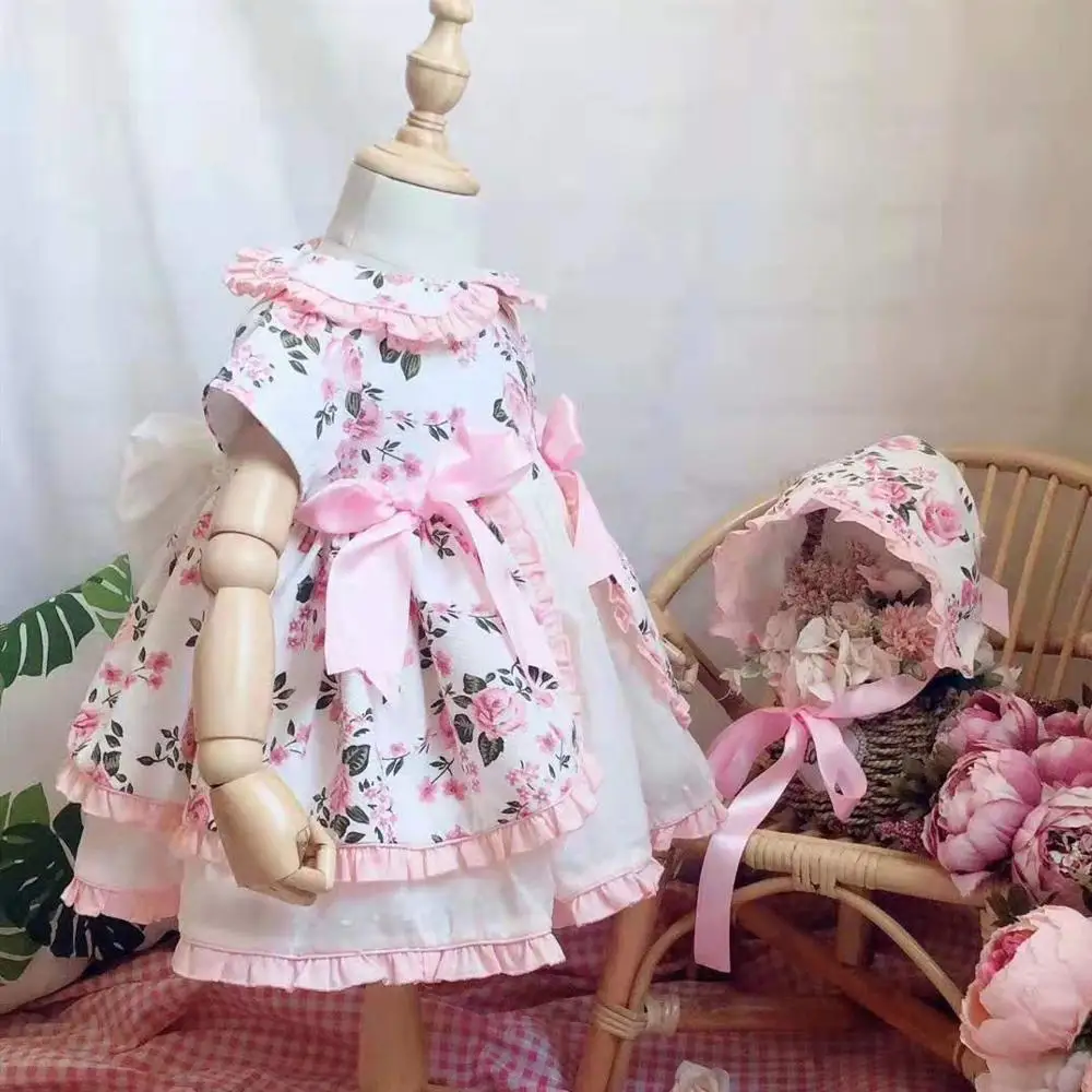 3 шт. детское платье с коротким рукавом и бантом цветами | Детская одежда обувь