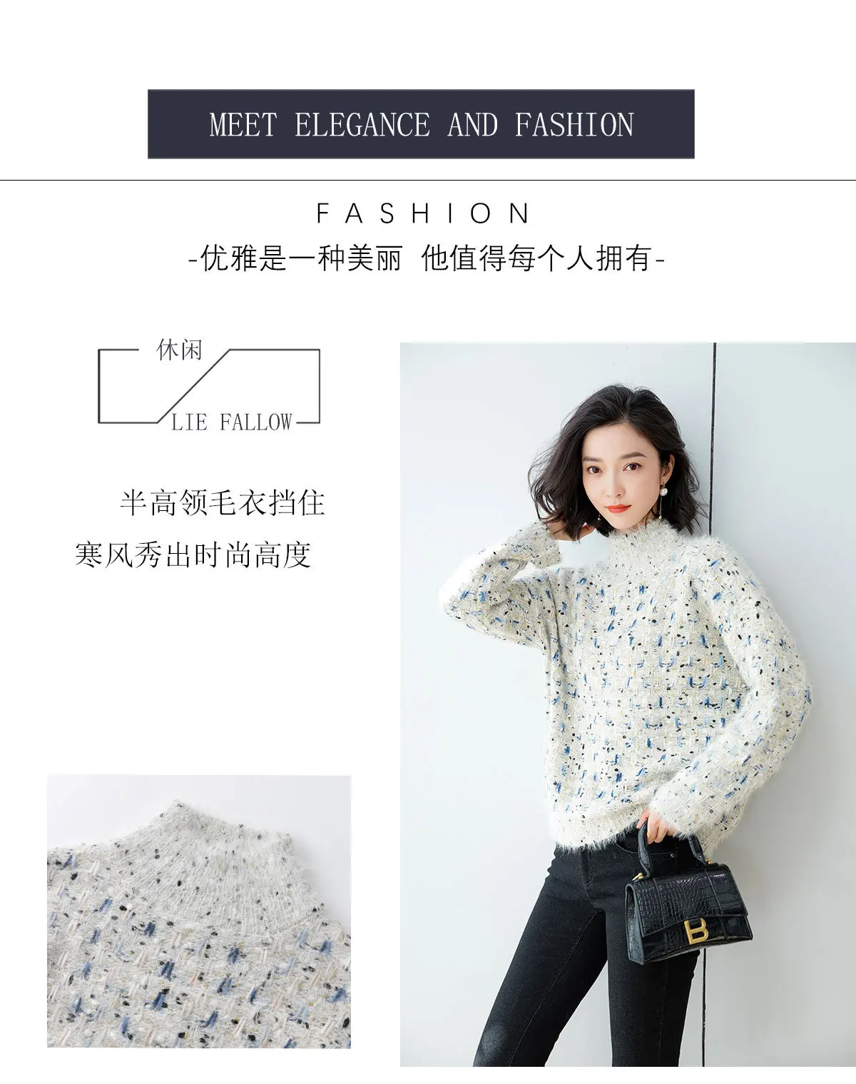 

Knitted Jumper Winter Tops Turtleneck Pullovers Casual Sweaters Women Shirt Long Sleeve Dd20501pfu
