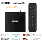 2022 MECOOL KT1 DVB-T2 Amlogic S905X4 Android 10 AV1 Smart TV Box 2 Гб 16 Гб 2,4G 5G WiFi 100M Dolby Google декодер тв приемник