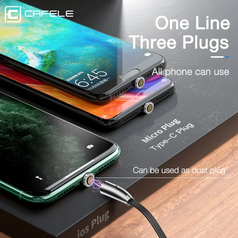 cafele retractable magnetic usb cable for iphone charger micro usb type c cable for huawei xiaomi samsung s10 3a fast charging free global shipping