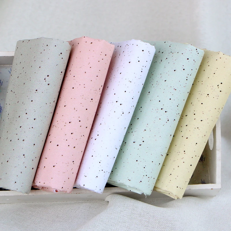 110cm X45cm High Quality Colorful Spots Soft  Texture Floral Cotton Fabric, Make Shirt Cloth Fresh spots