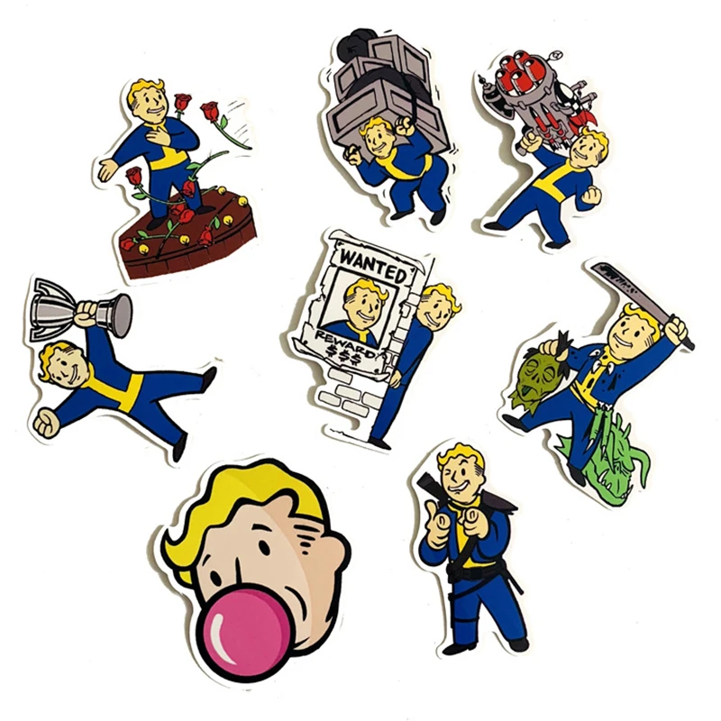29Pcs Fallout Game Sticker For Luggage Skateboard Phone Laptop Moto Bicycle Wall Guitar Waterproof PVC Stickers | Игрушки и хобби