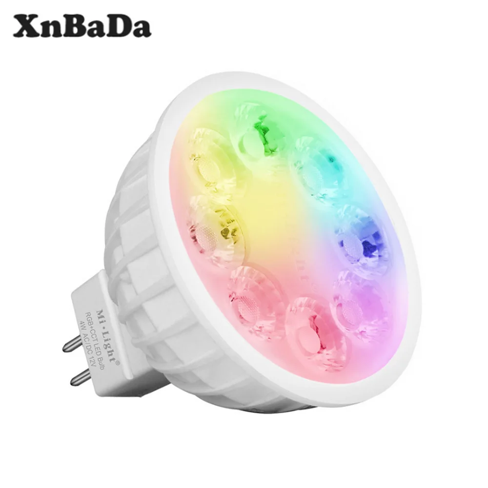 MiBoxer FUT104 4 Вт MR16 RGB + CCT Светодиодный точечный светильник 2 г светодиодный лампы