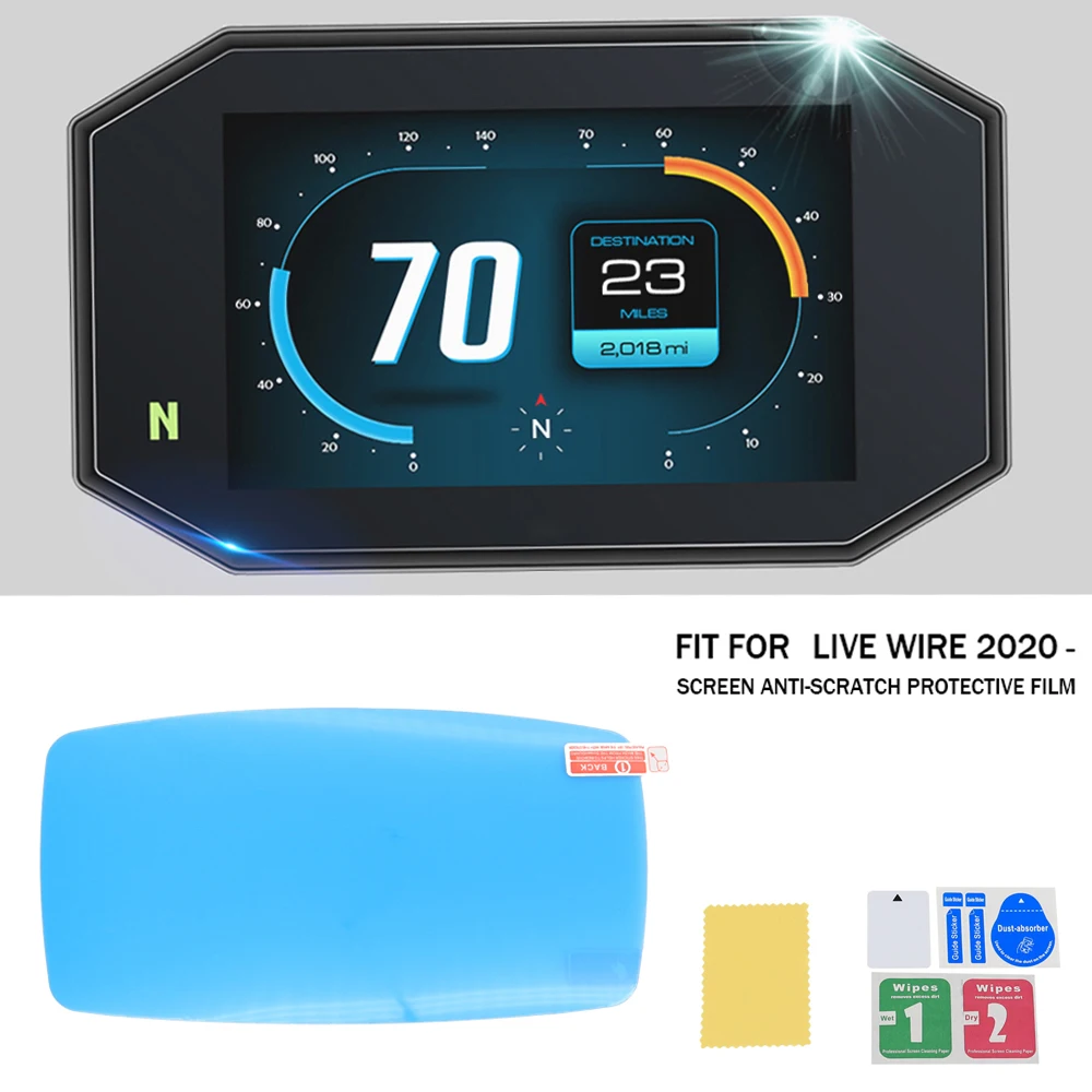 

For Live Wire 2020 Motorcycle Scratch Cluster Screen Dashboard Protection Instrument Film Speedometer Protective Fil