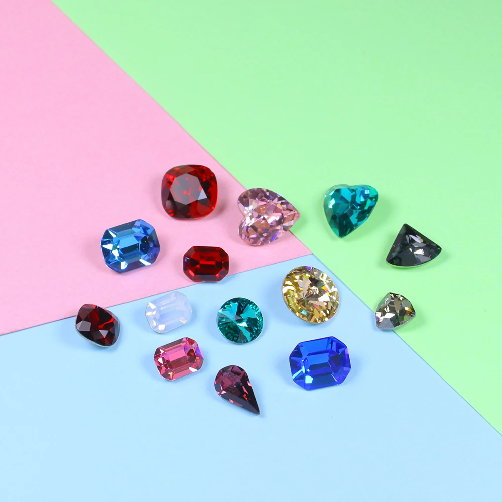 Стеклянные стразы для ногтей случайная смесь цветов 3 10 мм стеклянные аппликация