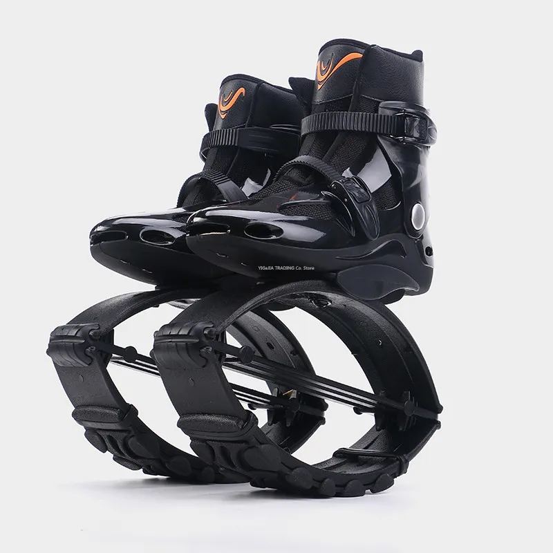 

Black Color New and Improved Kangaroo Jump Power Moon Bouncy Shoes, Mini Trampolines For Your Feet Fitness Boots