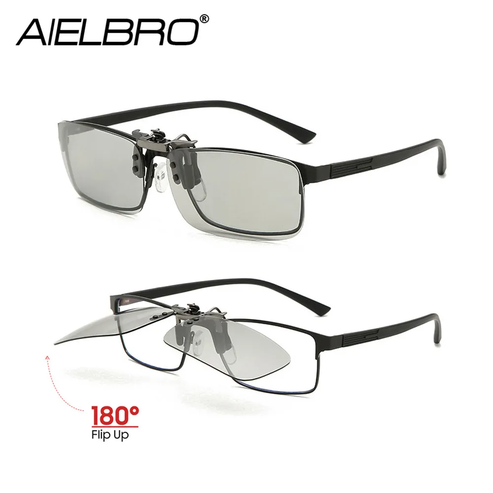 Очки солнцезащитные мужские фотохромные поляризационные очки с зажимом для