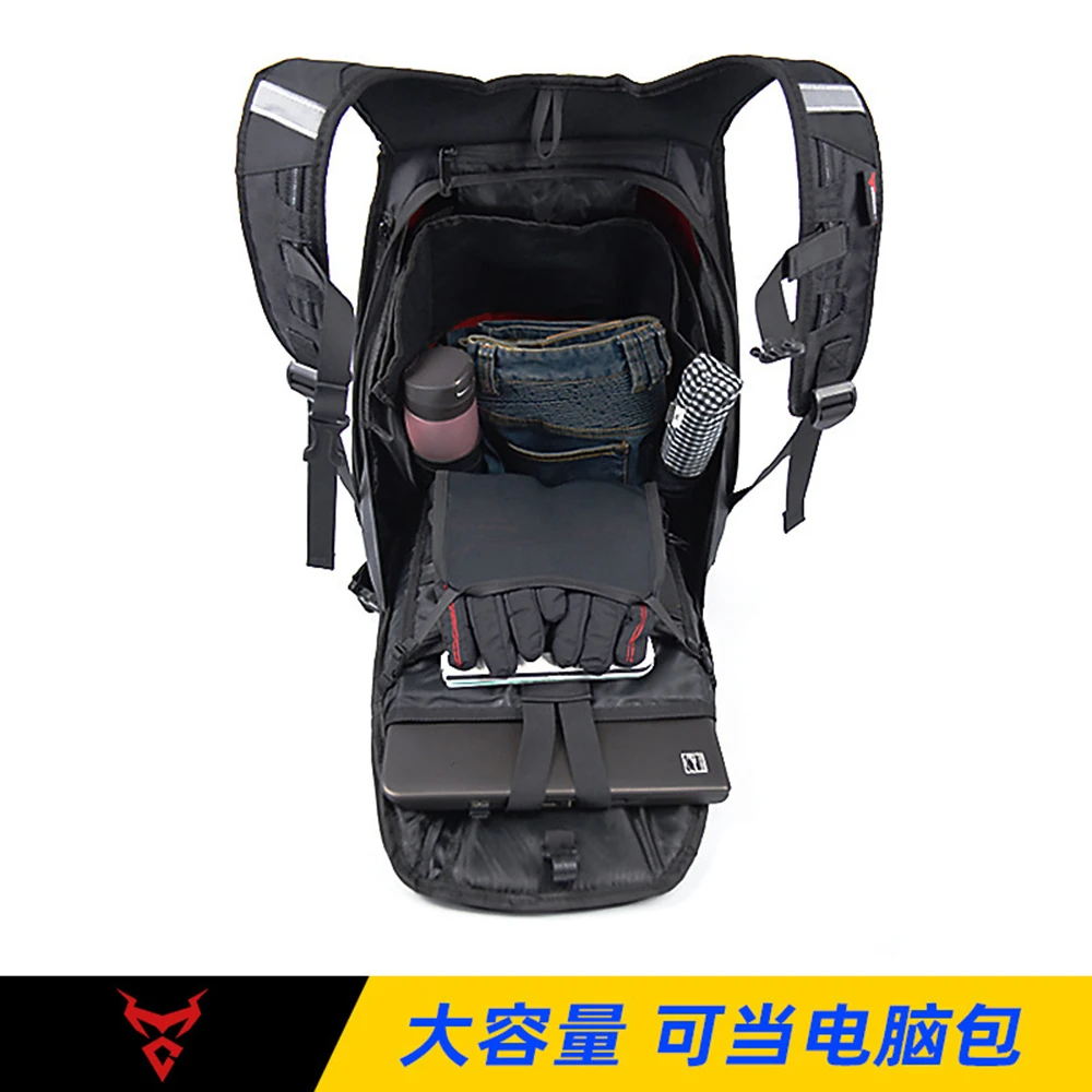

Motorcycle Backpack Luggage Black Motorbike Helmet Bag Moto Touring Waterproof Carbon Fiber Motocross Riding Racing Bag Unisex