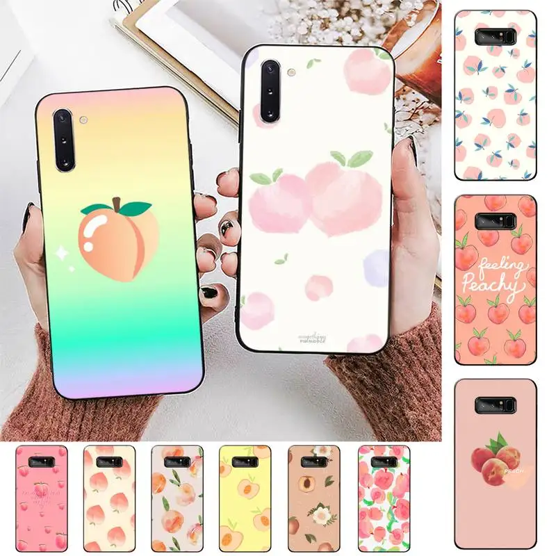 

TOPLBPCS Summer day Peaches Phone Case for Samsung Note 5 7 8 9 10 20 pro plus lite ultra A21 12 72