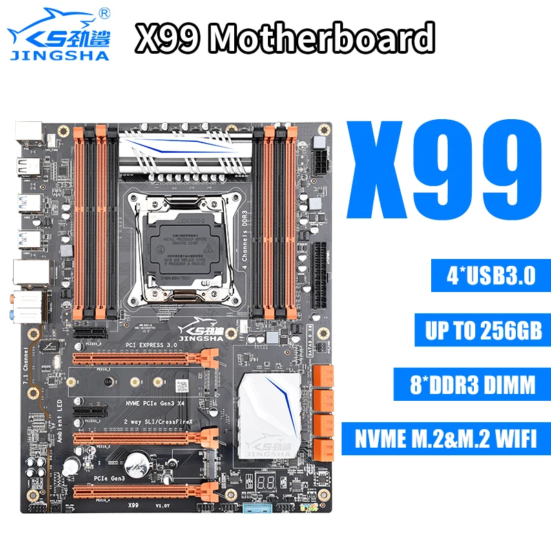 Комплект материнской платы Jingsha X99 с процессором XEON E5 2678 V3 и 4*8 ГБ 1600 МГц поддержка