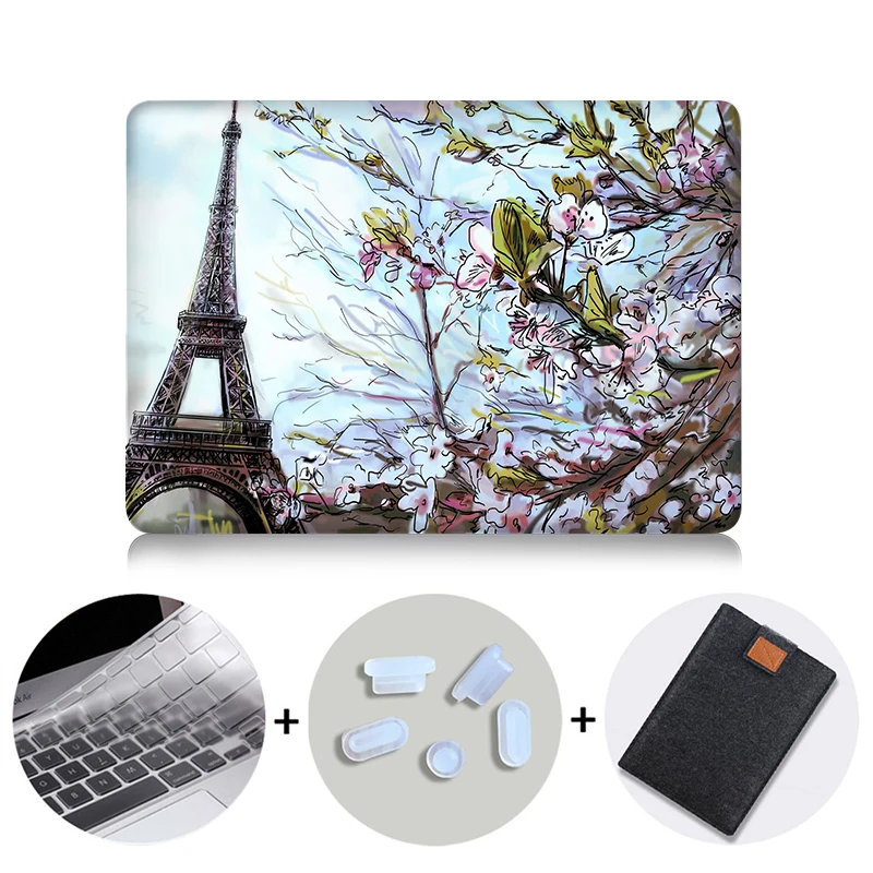 MB02 Чехол MTT с Эйфелевой башней для Macbook Air Pro retina 11 12 13 15, ручная роспись, чехол для Mac book, 13,3 дюймов, сенсорная панель, чехол для ноутбука - Цвет: MB02