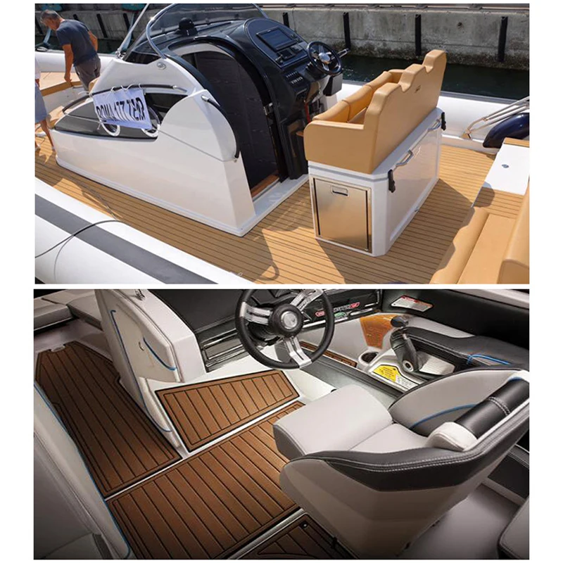 600x2400x6mm Boat Flooring Sheet EVA Foam Imitated Teak Deck Mat Brown Yacht Anti Skid Recreational Vehicle Pad Carpet | Дом и сад