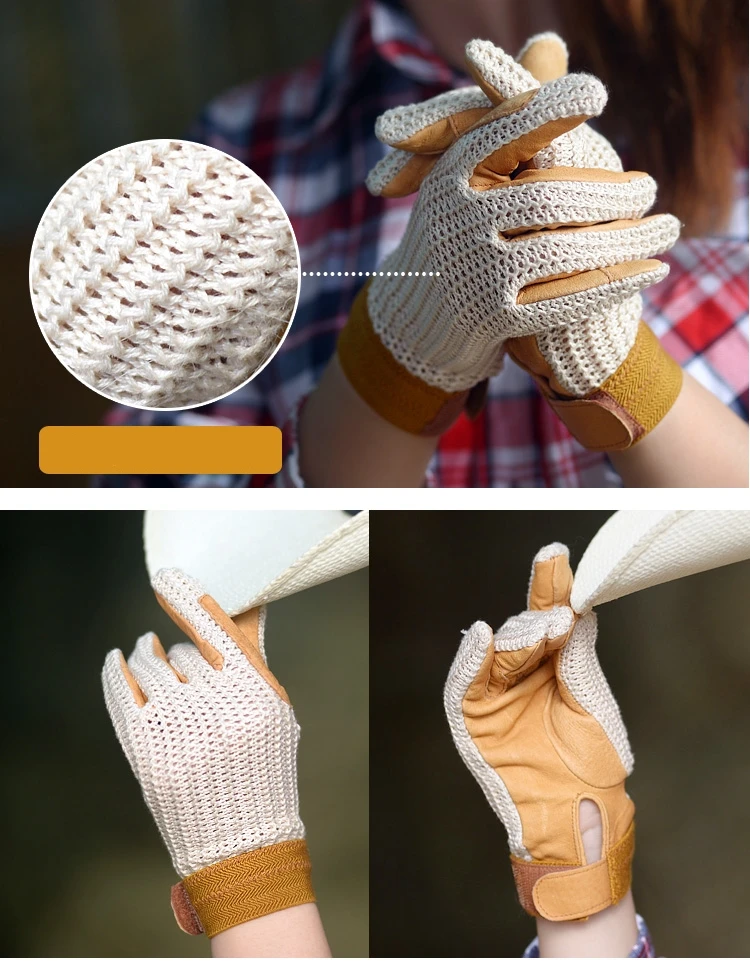 

Professional Mountain Horse Equestrian Knight Gloves Horse Riding Gloves Children Women Variety Soft Leather Riding Hand Protect