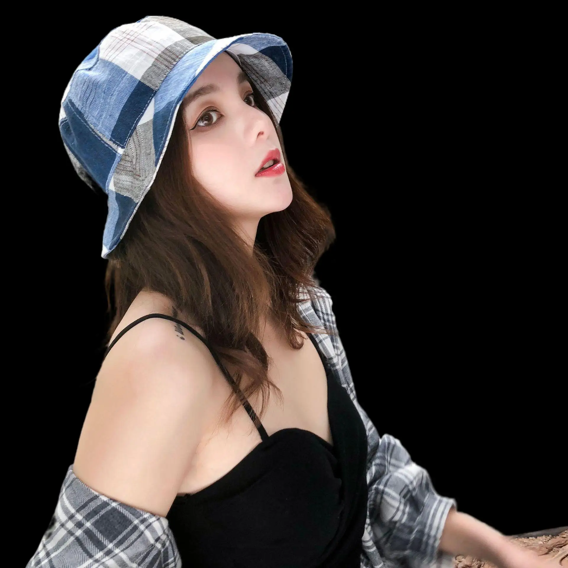 New fisherman hat fashion summer ladies sun hat tide letter printing wild basin hat hip hop bucket hat General