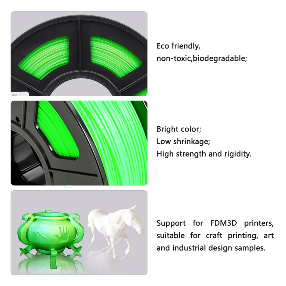 SUNLU PLA Filament 1.75MM 1KG Plastic PLA 3D Printer Filament Hot Sale 3D Printing Materials 1KG With Spool