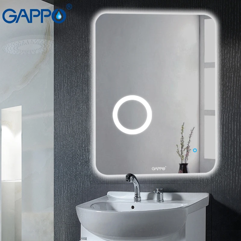Gappo зеркала для ванной Led косметическое зеркало настенный светильник s ванная комната зеркала для макияжа прямоугольный сенсорный переключатель Регулируемый Светильник