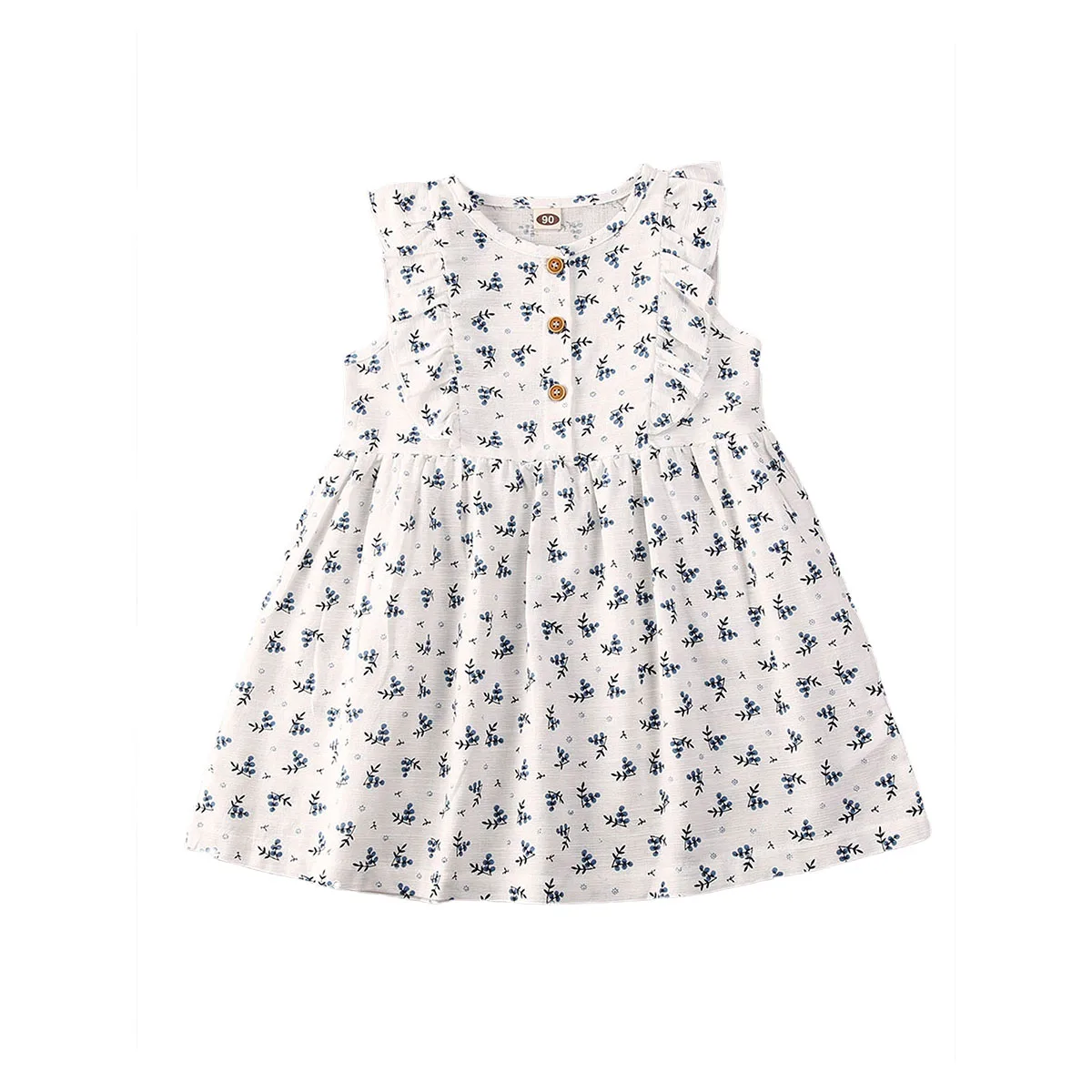 Милая летняя детская одежда для маленьких девочек платье принцессы без рукавов