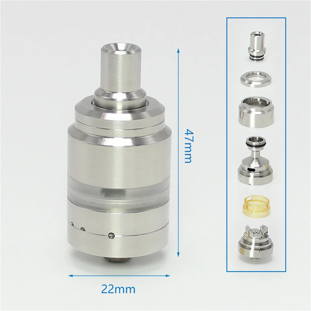 

Испаритель SXK EDGE RTA обслуживаемый, 2 мл, 22 мм, диаметр SS316