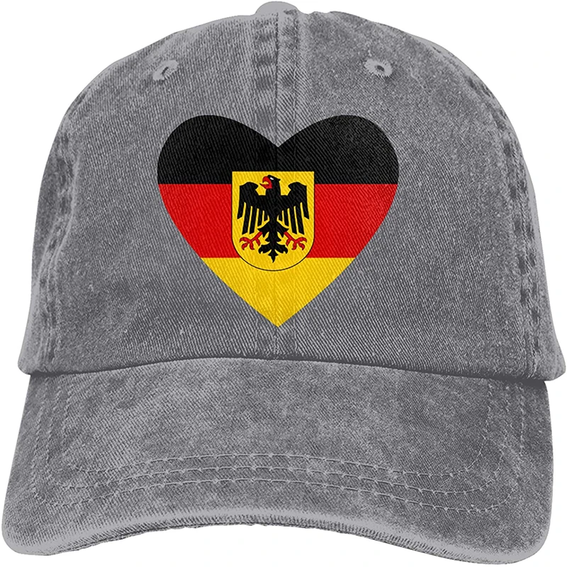 

Fashion Soft Flag of Germany Heart Hat Gift Dad Hat Trucker Hat Cowboy Hat