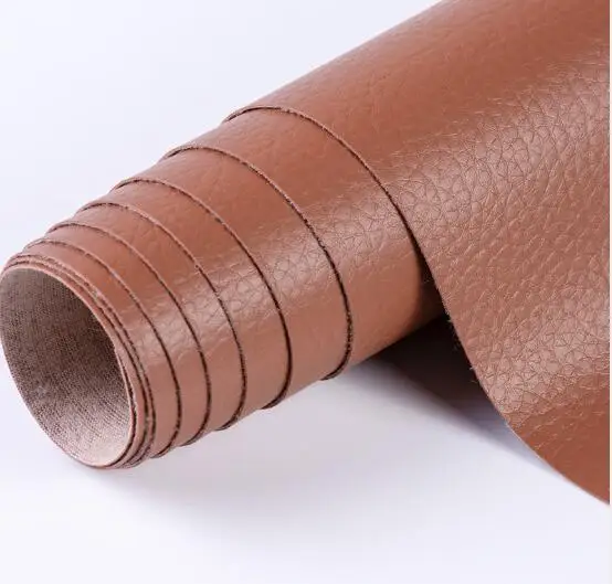 20 Brown 50*138 см Синтетическая кожа личи искусственная кожа ткань искусственная кожа ткани DIY сумка Диванный домашний декор швейный материал Однотонная искусственная искусственная кожа Ткань для шитья DIY Сумка Обувь - Цвет: 20 Brown