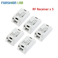 funshion 5pcs 433mhz universal rf remote control switch ac110v 220v lamp light led bulb wireless switches corridor room receiver