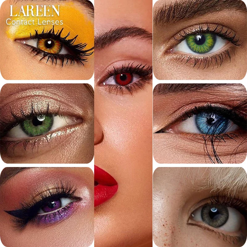 Новая одежда для маленькой девочки 2 шт./пара Хэллоуин цветные контактные линзы