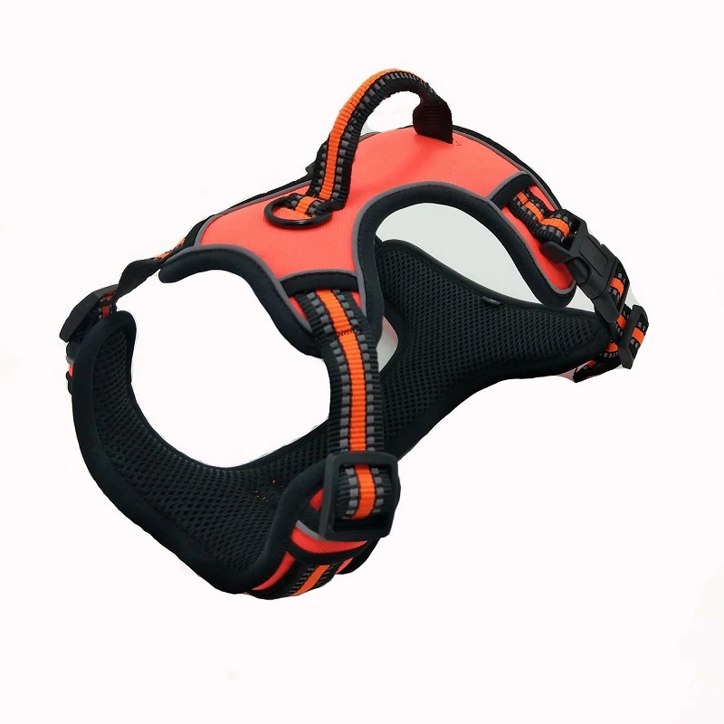 Светоотражающая жилетка для собак без тяги с прочной регулируемой ручкой жгуты