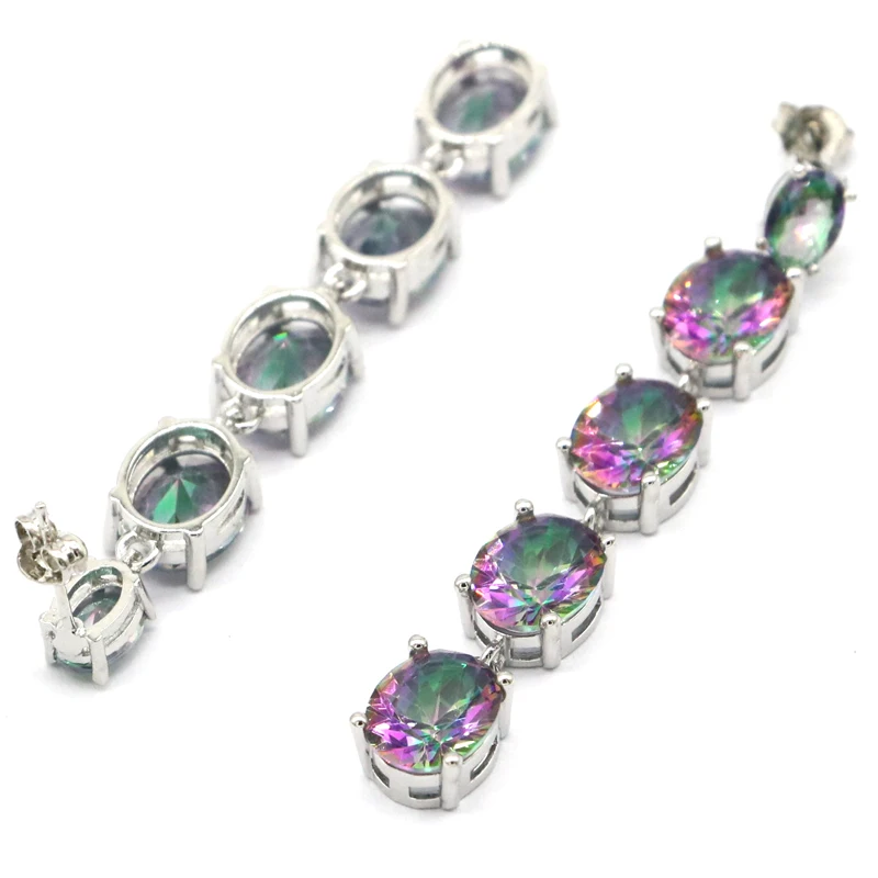 58x8 мм Европейский дизайн Длинные создан гранатовый родолит огонь Радуга Топаз CZ