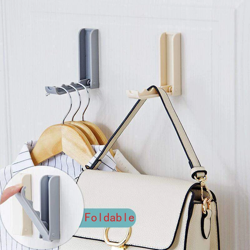 

Folding Clothes Hook Living Room Coat and Hat Hook Invisible Punch-Free Clothes Hook Single Hook Toilet Bathroom Adhesive Hook