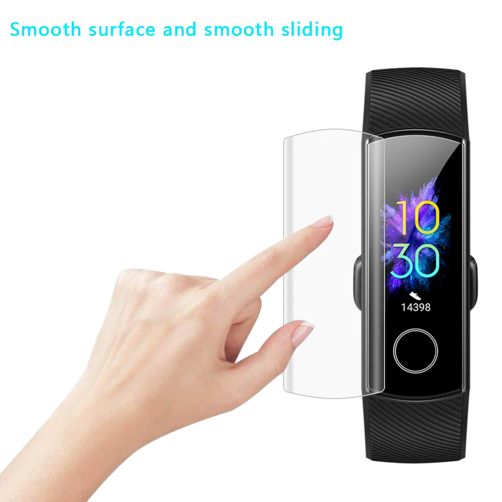 3 шт. прозрачная Гидрогелевая Защитная пленка для Huawei Honor Band 5 Ультратонкие