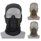 Тактическая Маска на шлем, защитная маска для охоты и стрельбы, маска для страйкбола, головной убор на все лицо, стальная сетка, маски для военных игр, пейнтбола