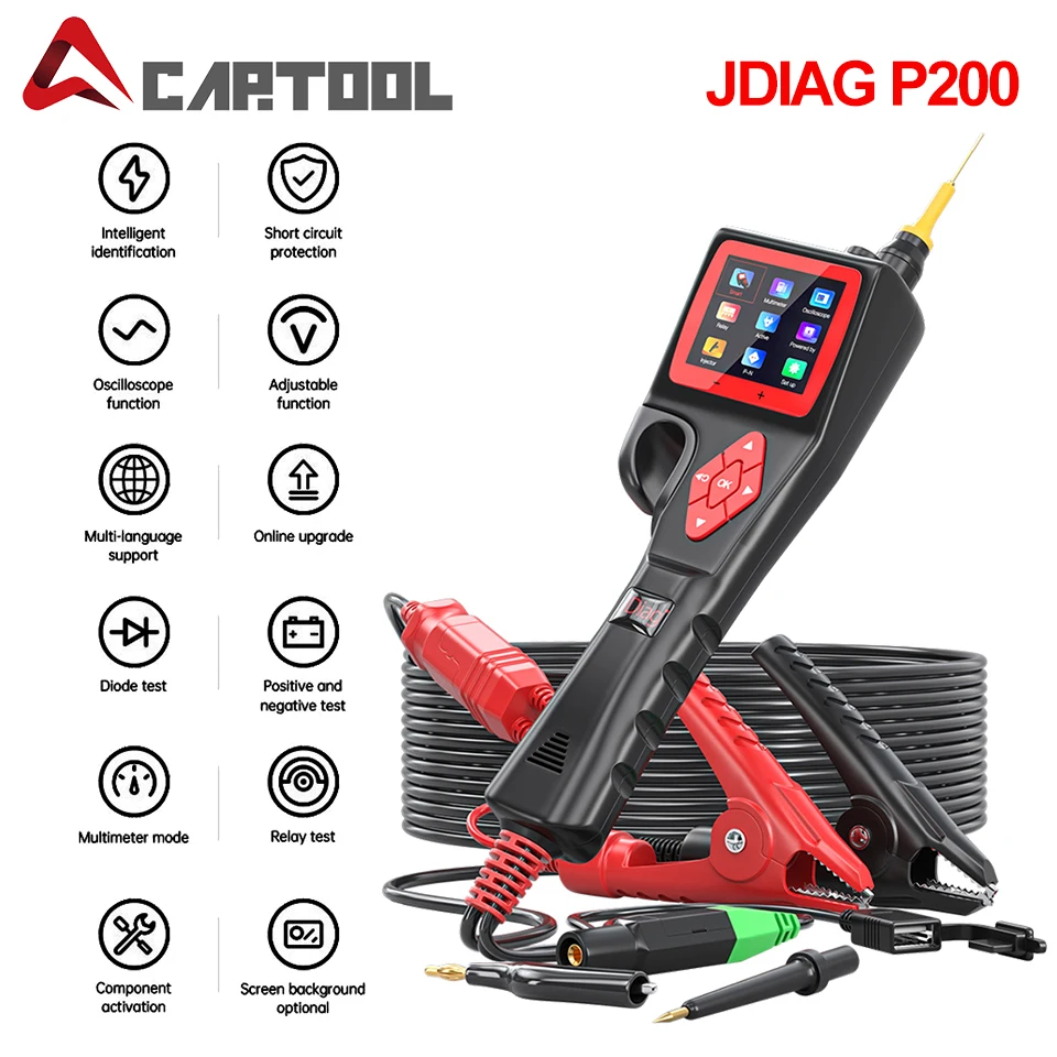 JDIAG P200 умный крюк мощный зонд obd2 новое поколение Интеллектуального анализатора
