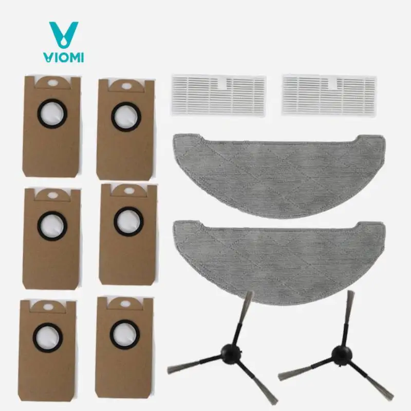 

For VIOMI Vacuum Cleaner S9 Dust Bag Side Brush Cleaning Filter Mop Cloth, 100% Original, Replacement Parts
