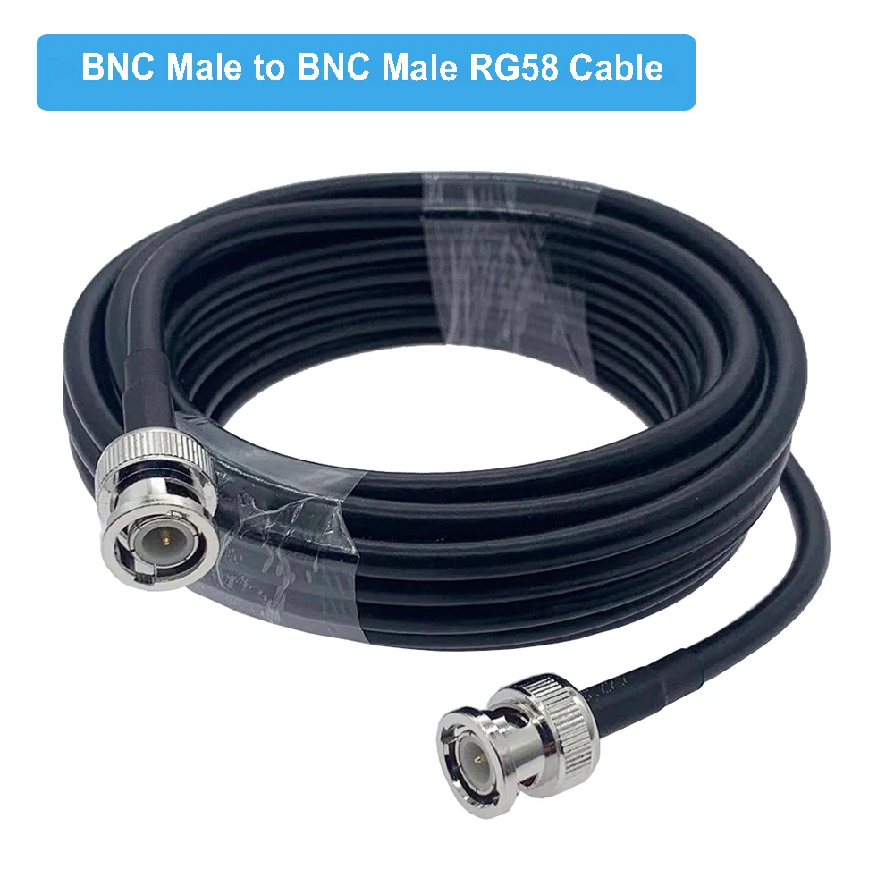 Коаксиальный кабель RG58 с разъемом BNC папа и штекером 50 ом обжимный Соединитель