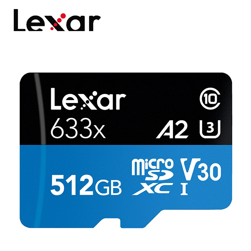 Lexar TF карты 512 ГБ 256 с адаптером селфи-стик Micro SD 128 Гб 64 32 оперативной памяти 16