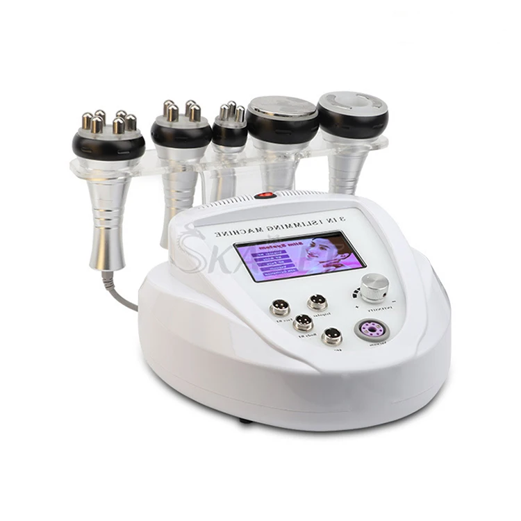 Kopen Draagbare Schoonheid Driepolige Gezicht Lichaam Rf Afslanken Machine Ultrasone Cavitatie Vacuüm Body Massage Gezicht Roller