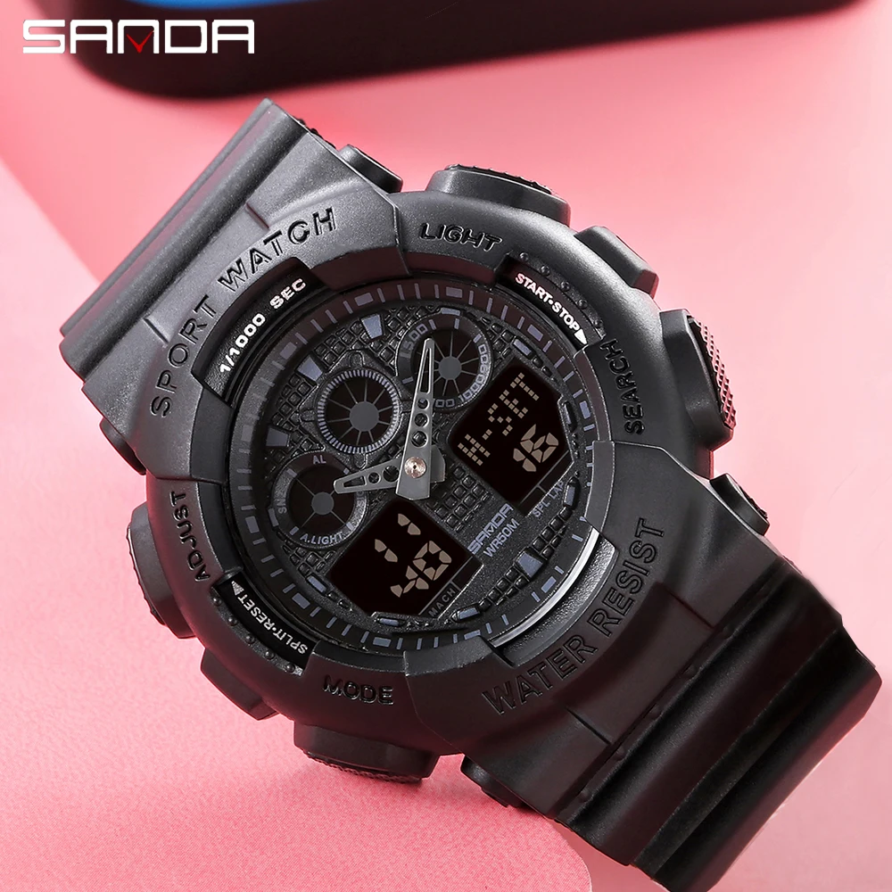 

SANDA Mens Watches Fashion G style Sports Military Quartz Digital Clock Waterproof S Shock Watches Women Watch relogio masculino