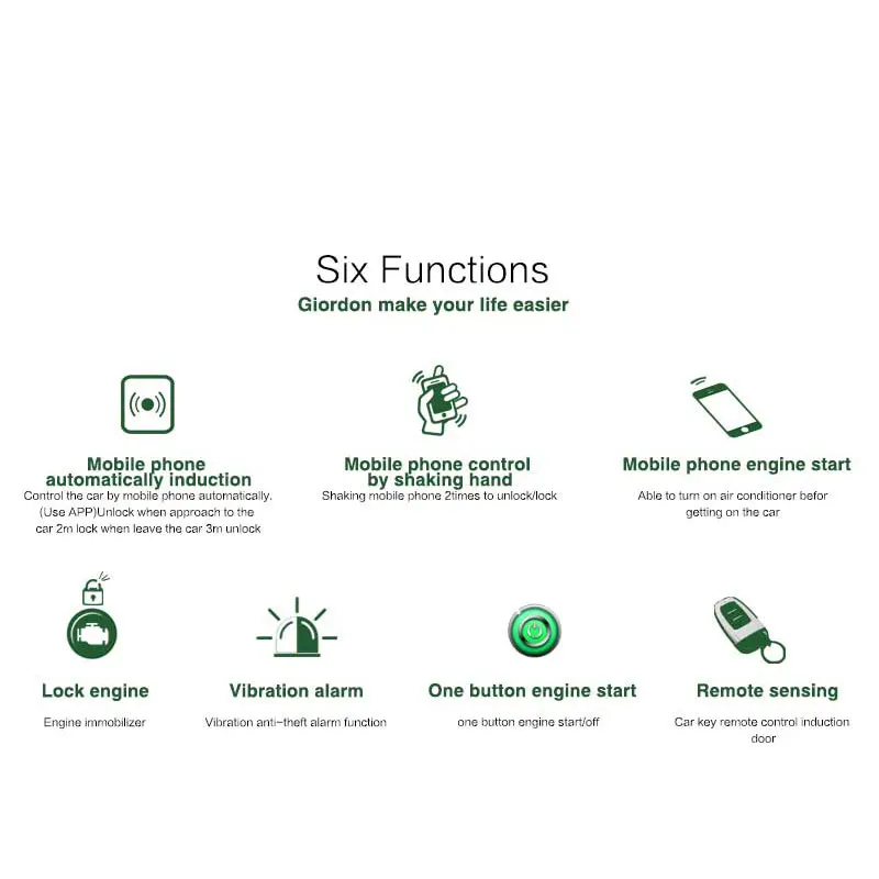 Автосигнализация PKE с кнопкой запуска двигателя паролем | Автомобили и мотоциклы