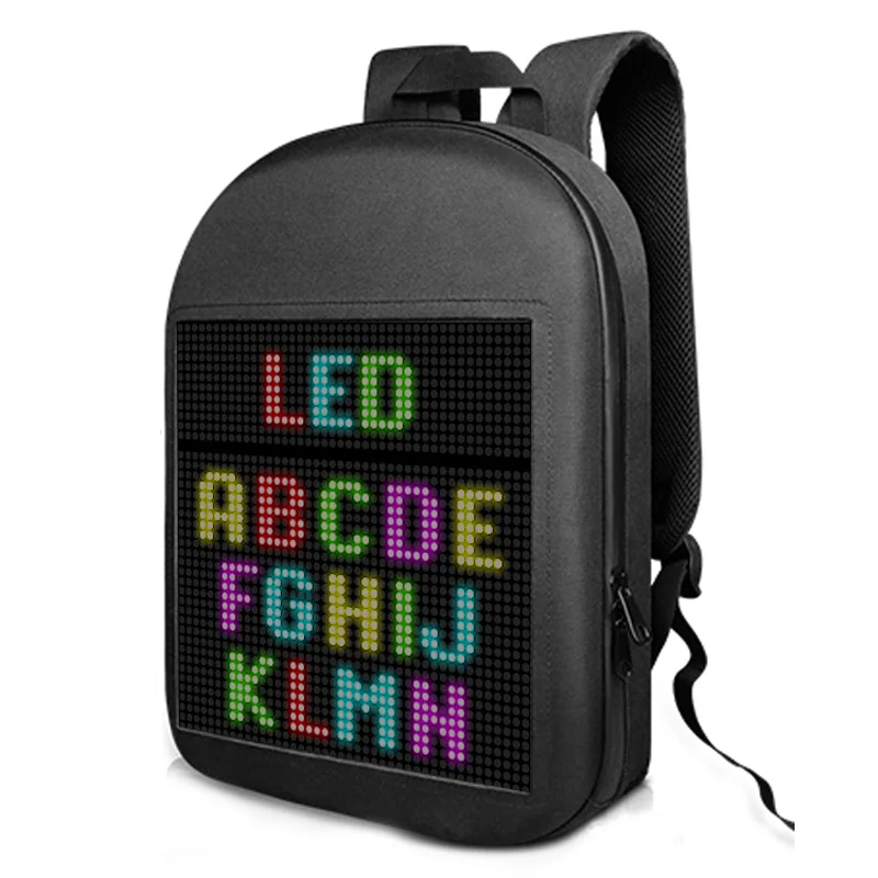 

LED Display Screen Dynamic Backpack Walking Advertising Light Bag Wireless Wifi APP Control Outdoor Backpacks Mochilas Men Women