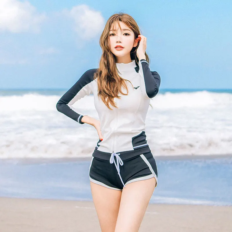 Мужские трусы плавки UPF 50 + с длинным рукавом защитой от ультрафиолета и