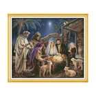 Рождество ручной работы DIY Набор для вышивки крестиком Искупитель Иисус религиозные фигуры DMC Вышивка подвесная картина Аида холст