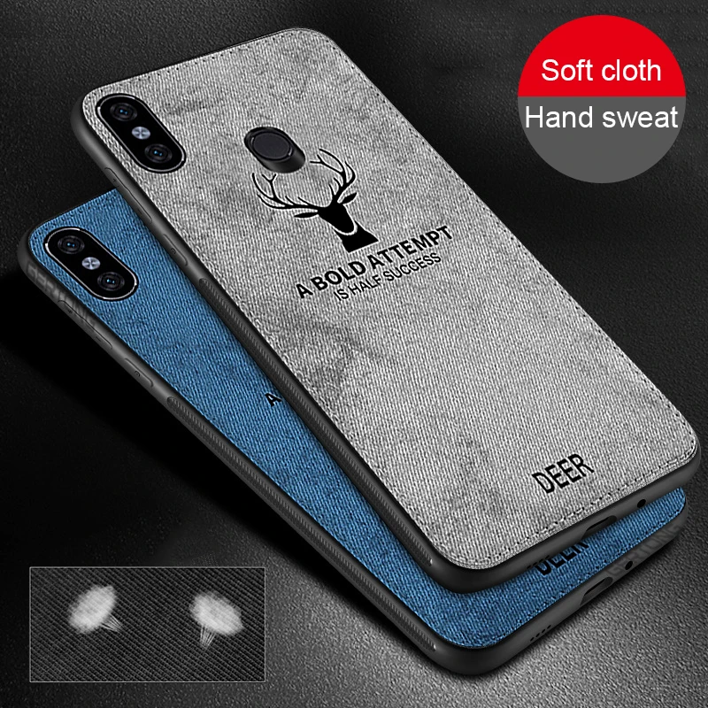 Deer Phone Case For Xiaomi Redmi K20 Note 7 6 5 Pro 6A Cloth Texture Cases Mi CC9 9T 8 A3 A2 A1 Lite Max 3 cases |