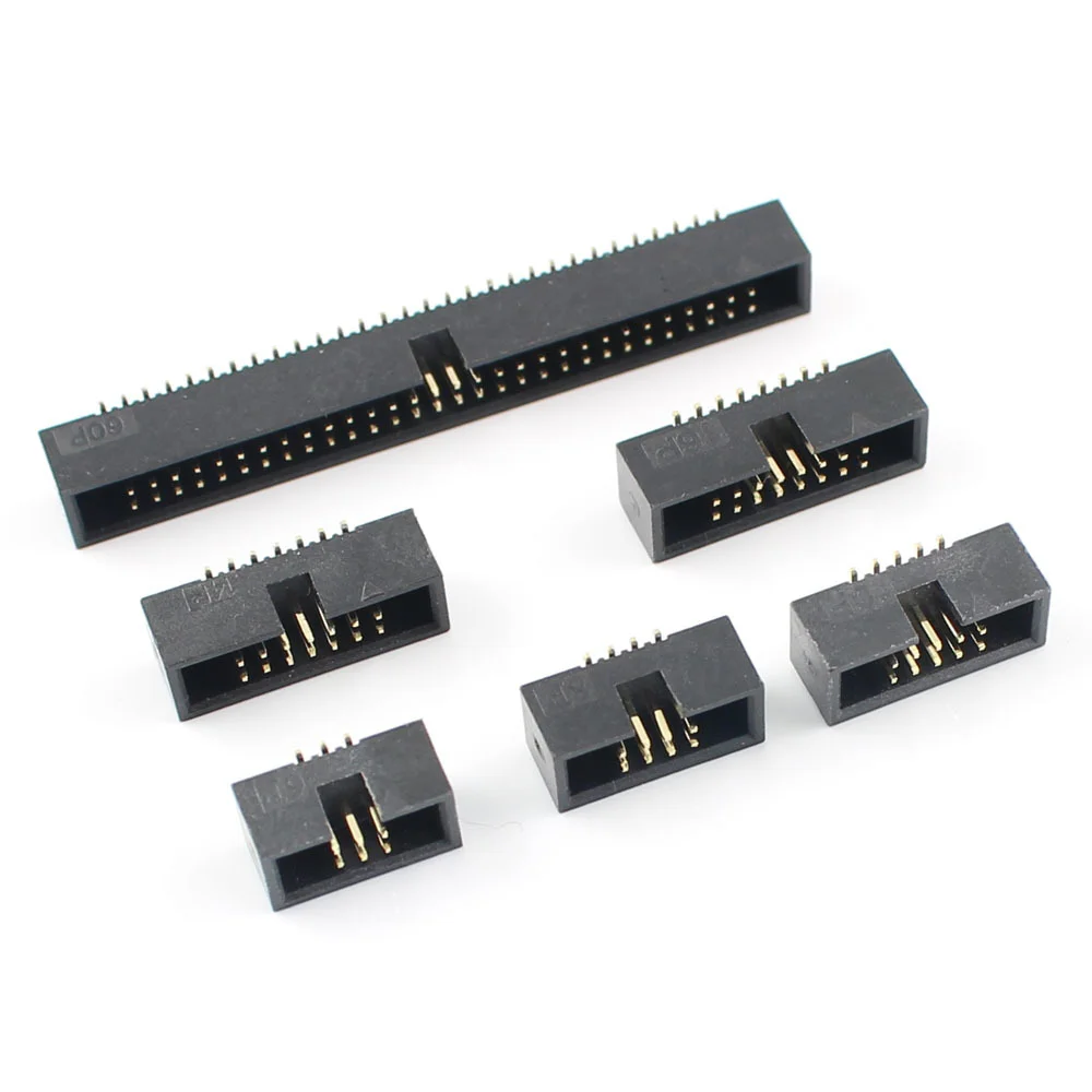 10 шт. 1 27 мм Шаг 6 8 14 16 20 26 30 34 40 50 60 Pin SMT SMD Штекерный корпус IDC разъем|Соединители| |