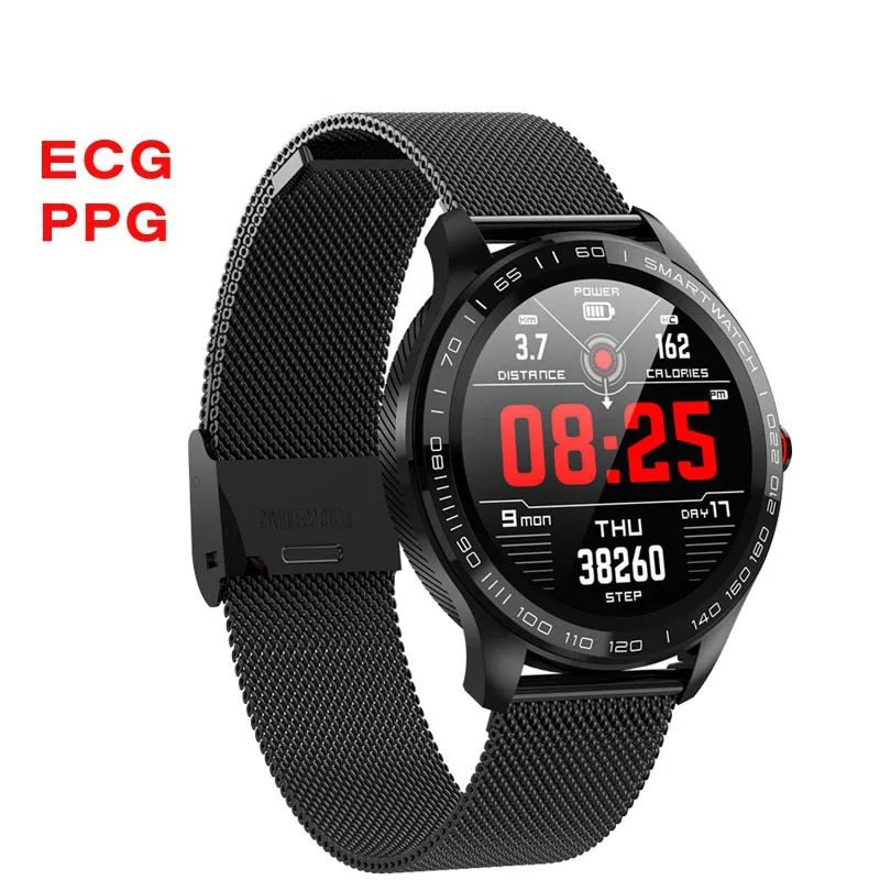 Смарт часы L9 ECG PPG мужские спортивные с пульсометром Bluetooth умные