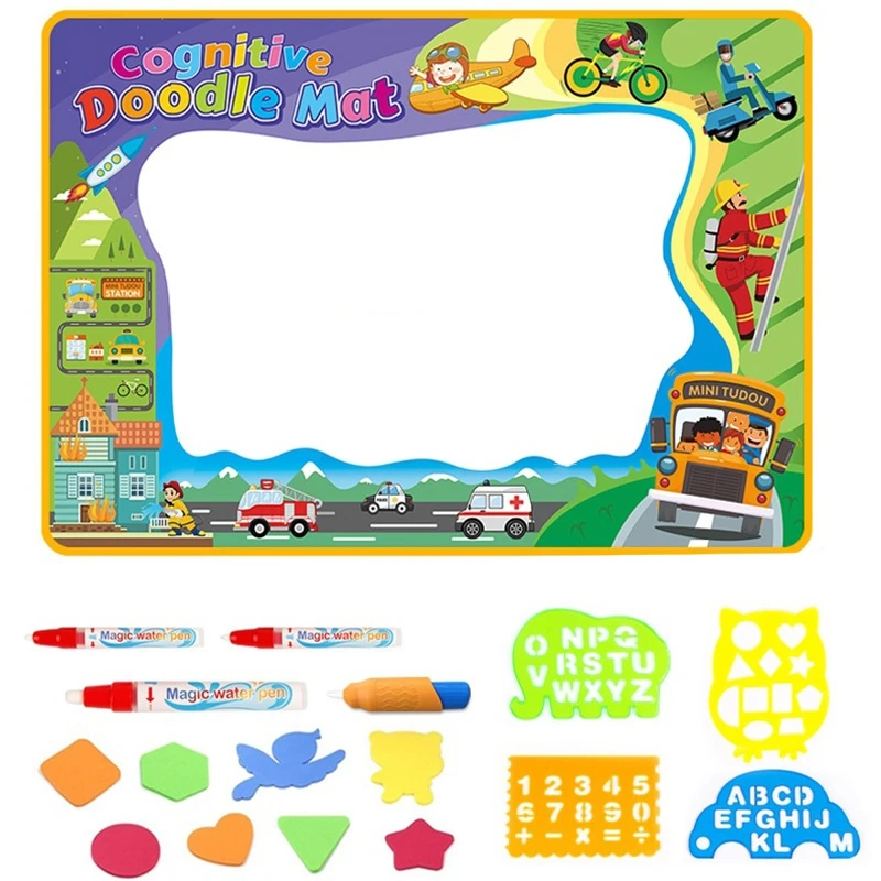 Big size 100 x 70cm Water Drawing Mat Rug with Magic Pen Painting Board Baby Toys Kids Educational Toy | Игрушки и хобби