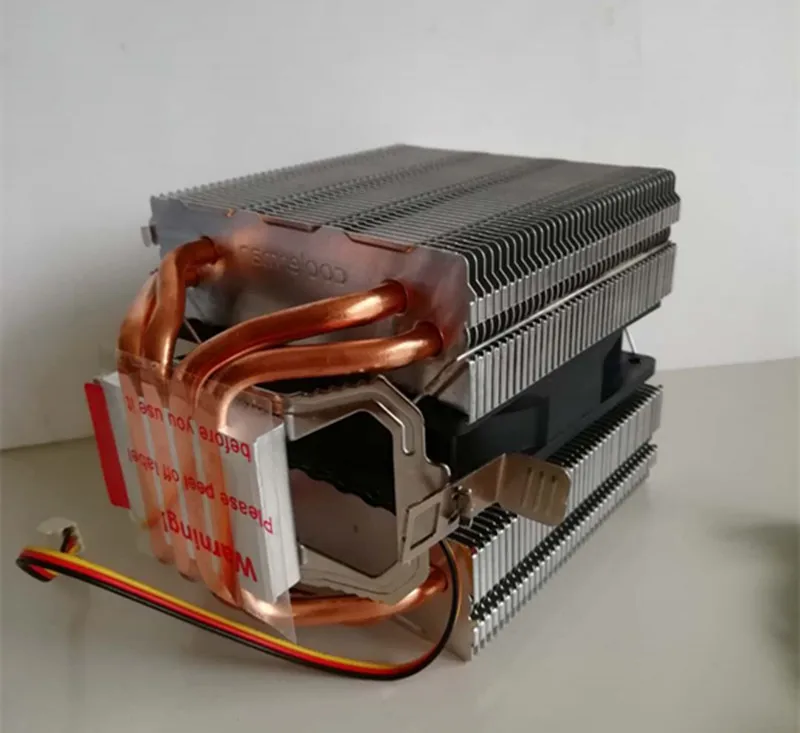 Светодиодный вентилятор кулера для процессора 4 тепловая трубка двойная башня 12