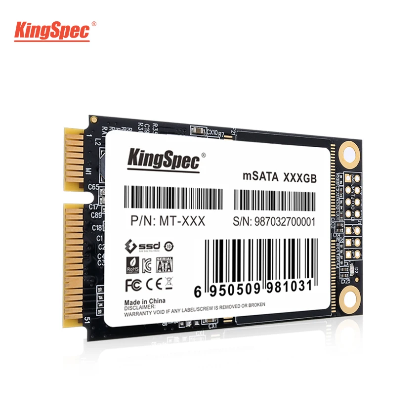 Твердотельный накопитель KingSpec для ПК SSD диск mSATA на 120 ГБ 240 512 1 ТБ 2 HDD 3x5 см